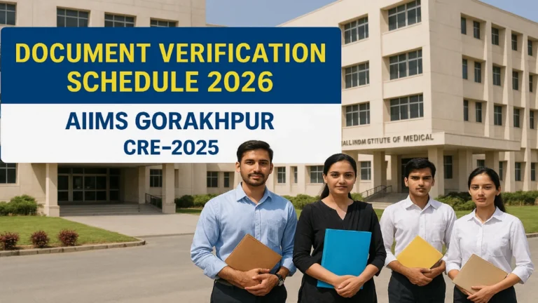 AIIMS Gorakhpur CRE 2025 Document Verification 2026