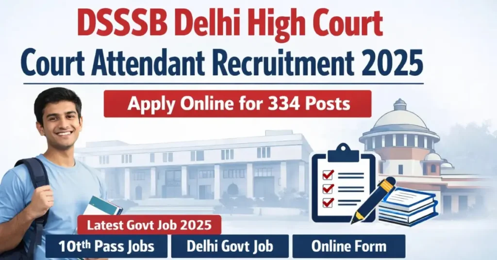 DSSSB Delhi High Court Court Attendant Recruitment 2025 – Apply Online for 334 Posts