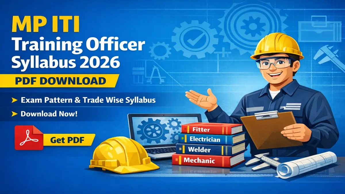 MP ITI Training Officer Syllabus 2026 PDF Download – Exam Pattern & Trade Wise Syllabus