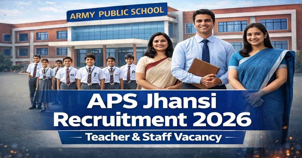 Army Public School Jhansi Recruitment 2026 – Teacher & Staff Vacancy Apply Offline