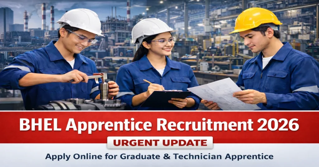 BHEL Jhansi Apprentice Recruitment 2026 Apply Online, 07 Posts, Notification PDF, Last Date