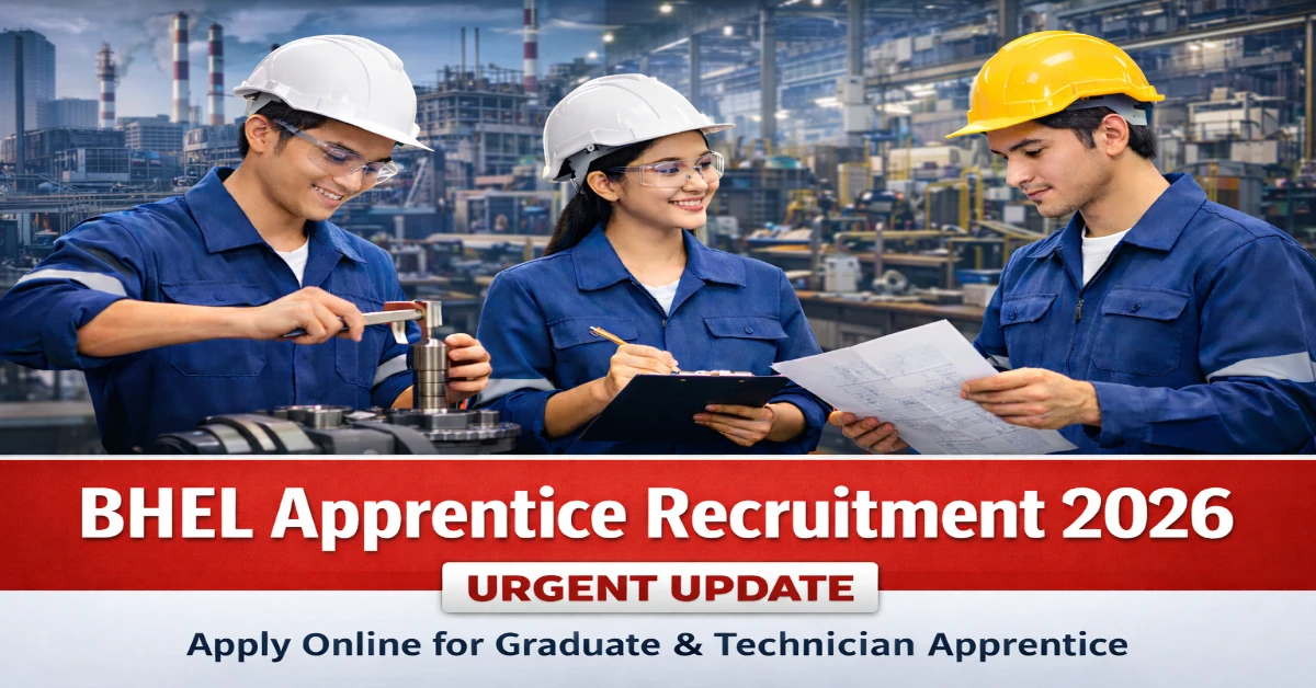 BHEL Jhansi Apprentice Recruitment 2026 Apply Online, 07 Posts, Notification PDF, Last Date