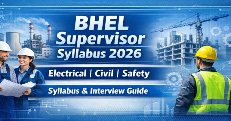 BHEL Supervisor Recruitment 2026 Syllabus