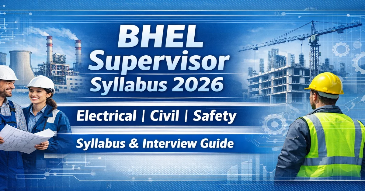 BHEL Supervisor Recruitment 2026 Syllabus