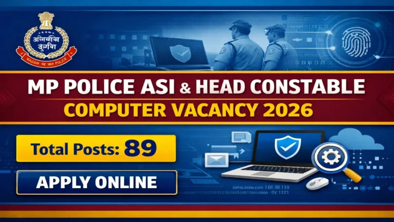 MP Police ASI Computer & Head Constable Recruitment 2026