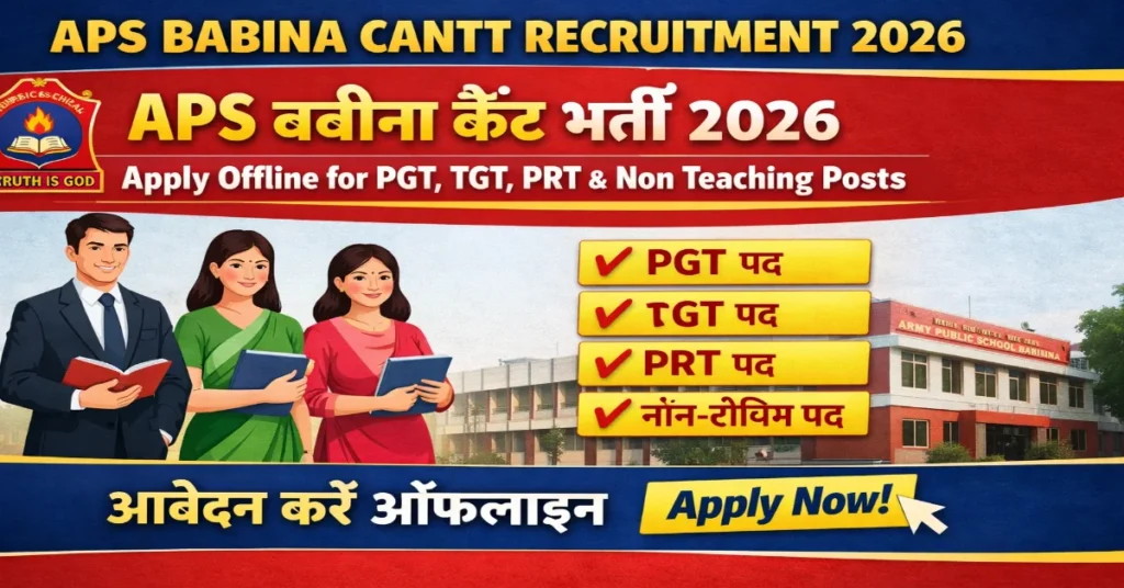 APS Babina Cantt Recruitment 2026