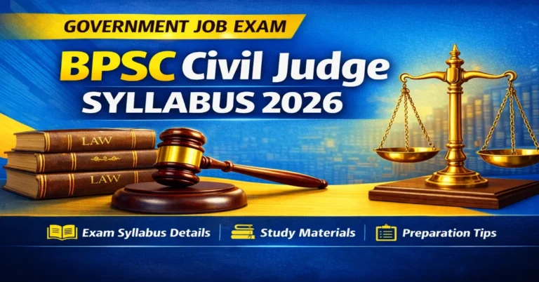 BPSC 33rd Bihar Judicial Services Syllabus 2026