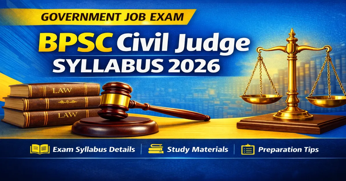 BPSC 33rd Bihar Judicial Services Syllabus 2026