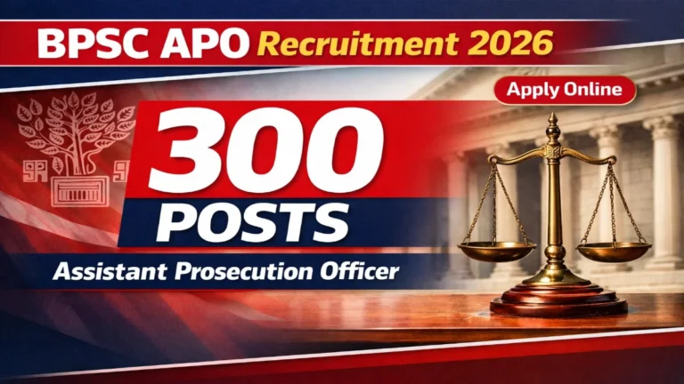BPSC APO Recruitment 2026 300 Assistant Prosecution Officer Vacancy