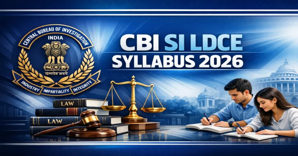 CBI SI LDCE Syllabus 2026 – Complete Exam Pattern & Subject Wise Topics