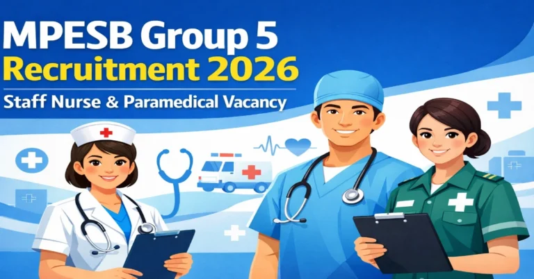 MPESB Group 5 Recruitment 2026 Staff Nurse Paramedical Vacancy