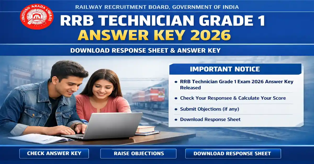 RRB Technician Grade 1 Answer Key 2026