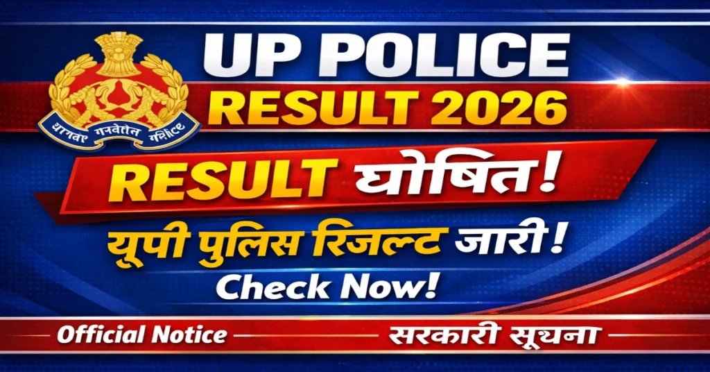 UP Police Ministerial Result 2026 Out (Direct Link) | SI, ASI Clerk & Accounts Result