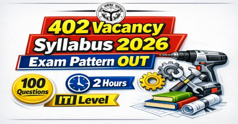 UPSSSC Assistant Boring Technician Syllabus 2026 Exam Pattern PDF