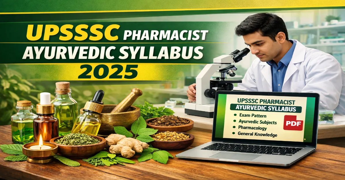 UPSSSC Pharmacist Ayurvedic Syllabus 2025